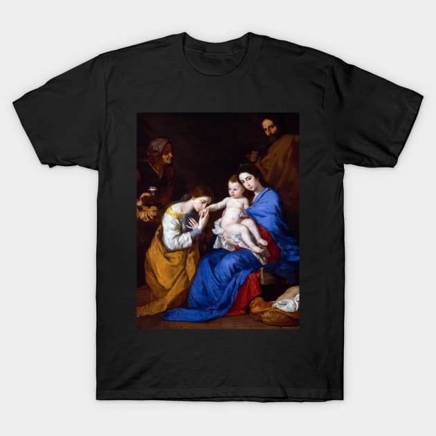 The Holy Family with Saints Anne and Catherine of Alexandria by Jusepe de Ribera T-Shirt by academic-art